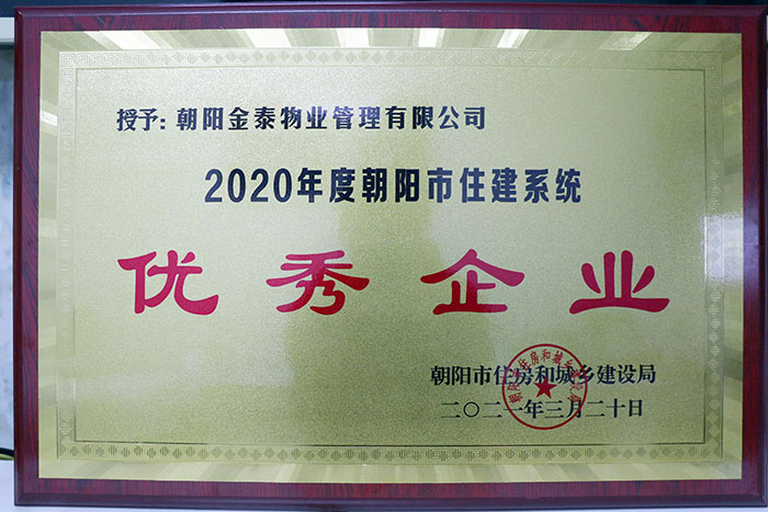 金泰地产、金泰物业荣获2020年度朝阳市住建系统优秀企业(图4)