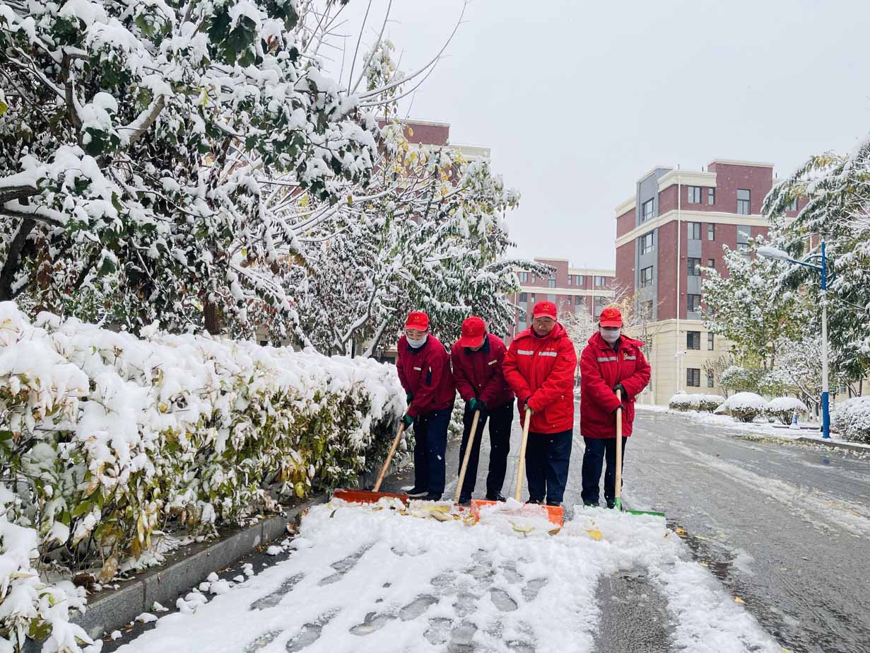 雪未停，身先行，金泰物业“浴雪”奋战(图1)